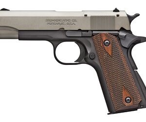 Browning, 1911-22A1, Semi-automatic, Metal Frame Pistol, Compact, 22LR, 3.63" Barrel, Aluminum, Gray Anodized Slide, Black Frame, Walnut Grips, 10 Rounds