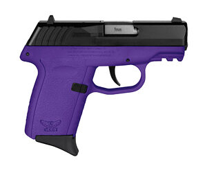 SCCY, CPX-2 Gen 3, Double Action Only, Semi-automatic, Polymer Frame Pistol, Compact, 9MM, 3.1" Barrel, Matte Finish, Black Slide, Purple Frame, 3 Dot Sights, 10 Rounds, 2 Magazines