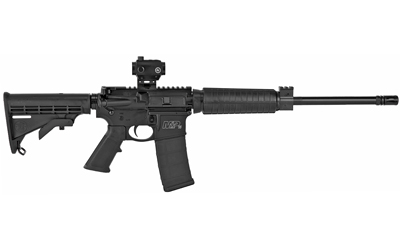 Smith & Wesson, M&P 15, Sport II, Optics Ready, Semi-automatic, AR, 556NATO, 16" Barrel, Black, Black Collapsible Stock, 1 Mag, 30Rd, Flattop Receiver, Crimson Trace CTS-103 Red/Green Dot Sight Included, 4MOA Dot