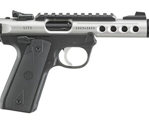 Ruger, Mark IV 22/45 Lite, Semi-automatic, Single Action, Polymer Frame Pistol, 22 LR, 4.4" Threaded Barrel, Clear Anodized Finish, Checkered Grips, Adjustable Rear Sight, Ambidextrous Safety, 10 Rounds, 2 Magazines, Optic Ready