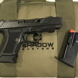 Shadow Systems, CR920P Elite, Striker Fired, Semi-automatic Pistol, Sub-Compact, 9mm, 3.75" Black Spiral Fluted Barrel, Integrated Compensator, Polymer Frame, Nitride Finish, Black, Front Night Sight, Trigger Safety, Includes 2 Magazines (1)-10 Round (1)-13 Rounds and Attache Case