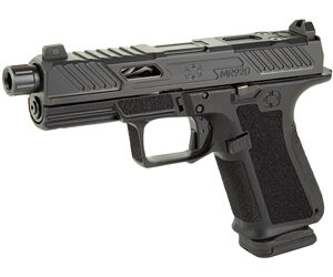 Shadow Systems, MR920 Elite, Striker Fired, Semi-automatic, Polymer Frame Pistol, Compact, 9MM, 4.5" Spiral and Fluted Barrel, Threaded, Nitride Finish Elite Slide, Black, Optics Ready, Flat Faced Trigger, Trigger Safety, Tritium Front Night Sight, 15 Rounds, 2 Magazines, Includes Optics Kit, Grip Kit, Attache Case, Flared Magwell, Shadow Systems Tool
