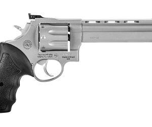 Taurus, Model 608, Double Action, Metal Frame Revolver, Large Frame, 357 Magnum, 6.5" Barrel, Ported, Stainless Steel, Matte Finish, Silver, Rubber Grips, Adjustable Sights, 8 Rounds