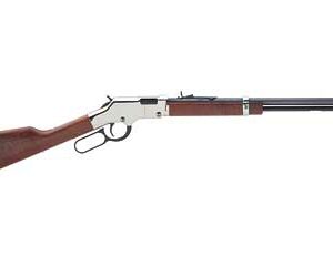 Henry Repeating Arms, Silver Boy, Lever Action Rifle, 17HMR, 20" Barrel, Nickel Finish, Walnut Stock, Adjustable Buckhorn Rear Sight/Beaded Front Sight, 12Rd