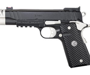 Girsan, MC1911C, Semi-automatic, Metal Frame Pistol, Commander Size, 10MM, 4.4" Barrel with Compensator, Black, Composite Like G10 Grips, Accessory Rail, Super Sight Fully Adjustable Rear With Fiber Optic Front Sight, 9 Rounds, 1 Magazine