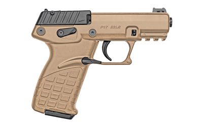 Kel-Tec, P17, Single Action, Semi-automatic, Polymer Frame Pistol, Compact, 22LR, 3.8" Barrel, Threaded Barrel, Tan, Fiber Optic Front Sight, 16 Rounds, 3 Magazines