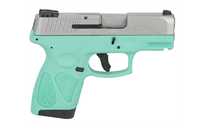 Taurus, G2S, Striker Fired, Semi-automatic, Polymer Frame Pistol, Sub-Compact, 9MM, 3.2" Barrel, Matte Finish, Silver Slide, Cyan Frame, Adjustable Sights, Manual Thumb Safety, 7 Rounds, 2 Magazines