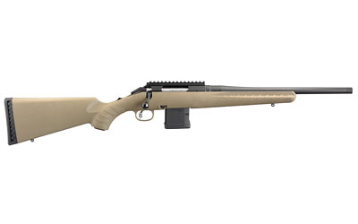 Ruger, American Ranch Rifle, Bolt-Action, 556NATO/223Rem, 16.1" Threaded Barrel, Matte Black Finish, Flat Dark Earth Composite Stock, 10Rd AR Style Magazine