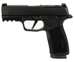 Sig Sauer, P365, XMacro, Striker Fired, Semi-automatic, Polymer Framed Pistol, Sub-Compact, 9MM, 3.7" Barrel, Nitron Finish, Black, XRAY3 Day/Night Sights, Optic Ready, Manual Safety, 17 Rounds, 2 Magazines