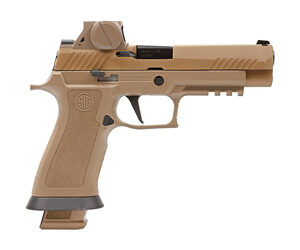 Sig Sauer, P320 M17X, Striker Fired, Semi-automatic, Polymer Framed Pistol, Carry, 9MM, 4.7" Barrel, PVD Finish, Coyote Tan, RomeoM17 Red Dot Sight, SIGLITE Night Sights, 21 Rounds, 3 Magazines