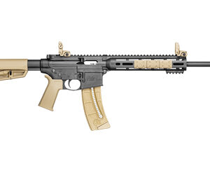 Smith & Wesson, M&P15-22 Sport MOE, Semi-automatic, AR, 22LR, 16.5" Threaded Barrel, Flat Dark Earth MOE-SL Grip, Stock and Rail Panels, 25Rd, Flip Up Front and Rear Sights
