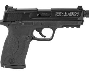 Smith & Wesson, M&P Compact, Striker Fired, Semi-automatic, Polymer Frame Pistol, 22LR, 3.6" Threaded Barrel, Armornite Finish, Black, Adjustable Sights, Ambidextrous Safety, 10 Rounds, 2 Magazines