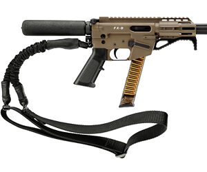 Freedom Ordnance, FX9, Semi-automatic, 9MM, 4" Barrel, Aluminum Frame, Matte Finish, Flat Dark Earth, Plastic Grip, Manual Safety, Pistol Buffer Tube, M-LOK Free Float Handguard, Uses Glock Style Magazines, 32 Rounds, 1 Magazine, Includes QD Single Point Bungee Sling Product Finishes, Shade Variations and Other Imperfections Are Normal Due to the Manufacturing Process