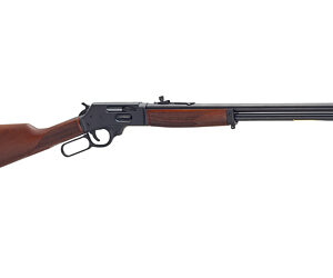 Henry Repeating Arms, Steel, Lever Action Rifle, 360 Buckhammer, 20" Round Barrel, Blued Steel, Side Gate, Large Loop Lever, Fully Adjustable Semi Buckhorn Sights, American Walnut Stock, 5 Rounds