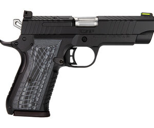 Kimber America, KDS9c, 1911, Semi-automatic, Single Action, Aluminum Frame Pistol, Fullsize, 9MM, 4.09" Fluted Barrel, Matte Finish, Black, G10 Grips, Optics Ready, Adjustable Rear Sight With Fiber Optic Front, 15 Rounds, 2 Magazines