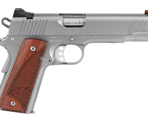 Kimber America, Stainless II, 1911, Semi-automatic, Metal Frame Pistol, Full Size, 45 ACP, 5" Barrel, Stainless Steel Match Grade Barrel, Stainless Steel, Satin Finish, Silver, Rosewood Grips, Fiber Optic Front and Low Profile Combat Rear Sights, Manual Safety, 8 Rounds, Right Hand, California Compliant