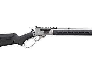 Marlin Firearms, 1895, Trapper, Lever Action Rifle, .45-70 Government, 16.17" Cold Hammer Forged Barrel, Threaded 11/16x24, Stainless Finish, Silver, Black Magpul ELG Stock and M-LOK Forend, Skinner Blade Front Sight, Skinner Adjustable Rear Sight, 5 Rounds