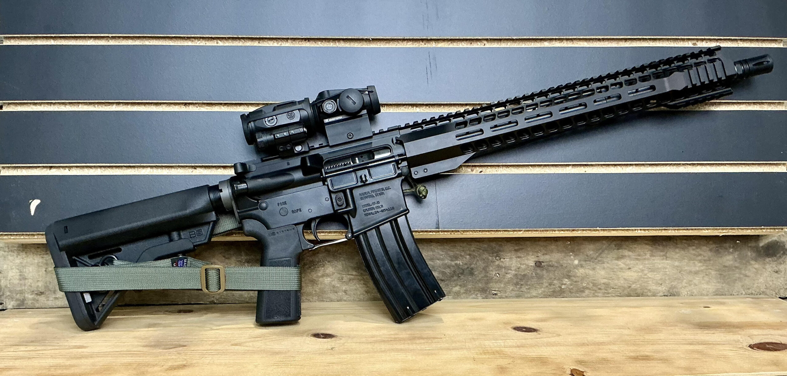 Radical Firearms, RF-15, *Upgraded, Semi-automatic, AR, 223 Remington/556NATO, 16" Threaded Socom Profile Barrel, Anodized Finish, Black, Mid Length Gas System, A2 Flash Hider, 15" M-LOK Free FLoat Handguard, B5 Systems Stock and Grip, 30 Rounds, 1 Magazine