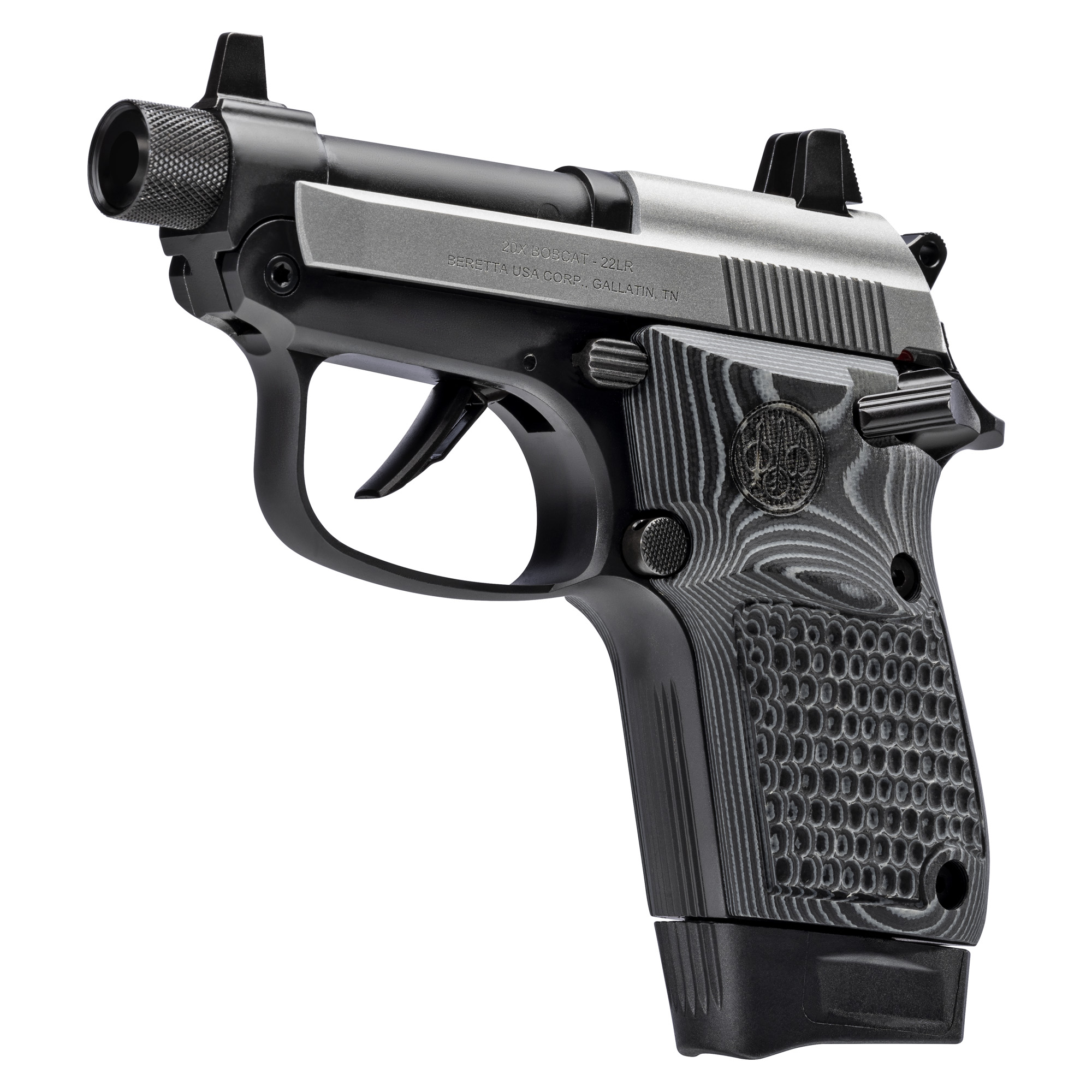 Beretta, 20X Bobcat, Metal Frame Pistol, Compact, 22 LR, 2.8" Threaded Barrel, 8 Rounds, 2 Magazines
