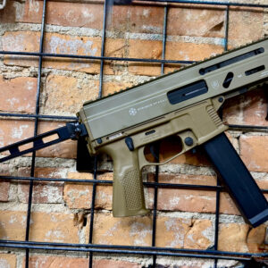 Grand Power, Stribog SP45A3, Semi-automatic, Aluminum Frame Pistol, 45 ACP, 8" Barrel, Matte Finish, Flat Dark Earth, M-LOK Rail, Manual Safety, 20 Rounds, 3 Magazines