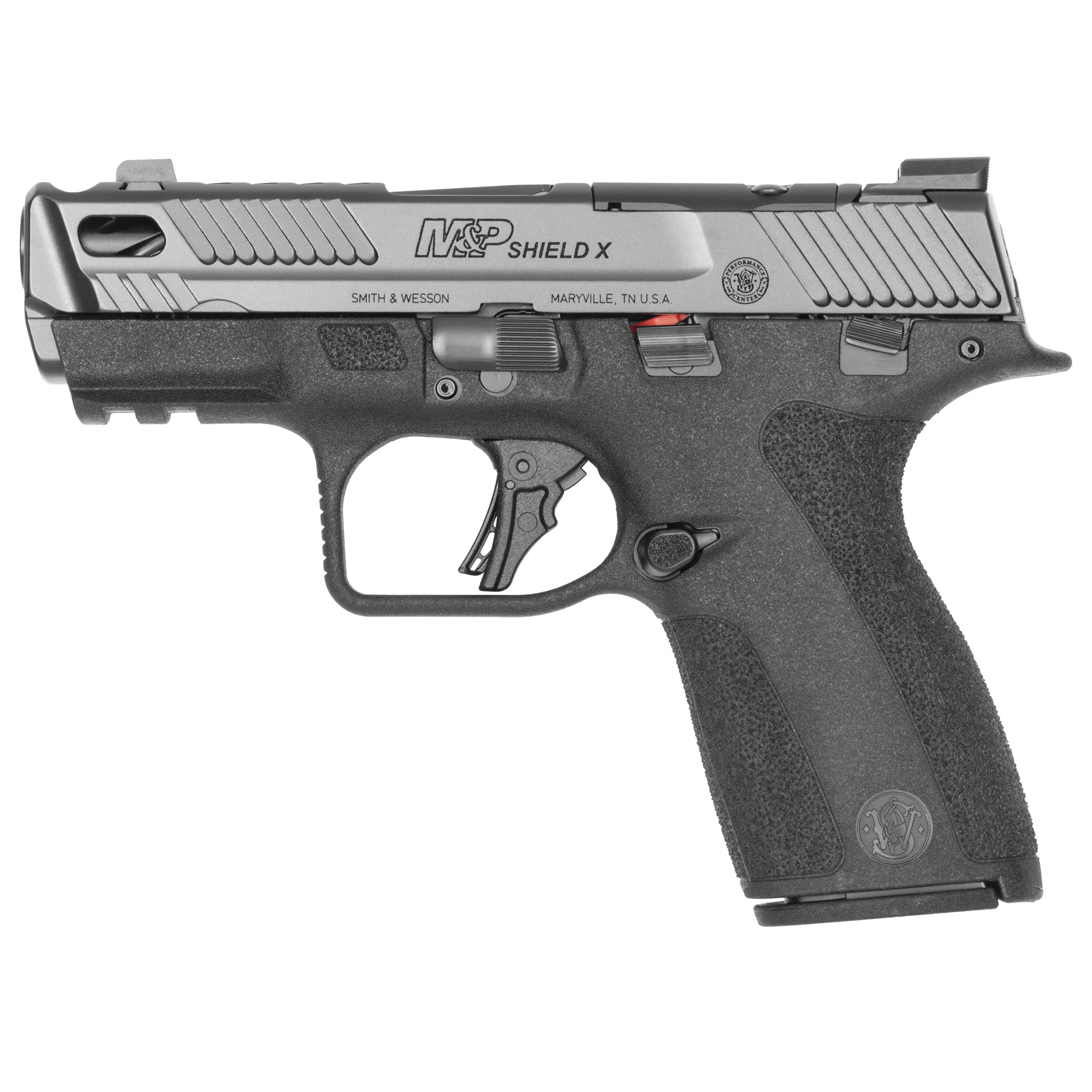 Smith & Wesson, Shield X Performance Center Carry Comp, Semi-automatic, Compact, 9MM, 3.6" Ported Barrel, Thumb Safety - Image 2