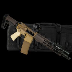 Shark Coast Tactical SCC06179KRKEN-P Kraken Bundle 5.56 NATO 30+1 10.50" Threaded Barrel, Aluminum Receiver w/Picatinny Rail, M-LOK Handguard, Polymer SB Tactical SBA3 Brace, Magpul Grip, Vortex Crossfire Red Dot, Streamlight ProTac Rail Light 2