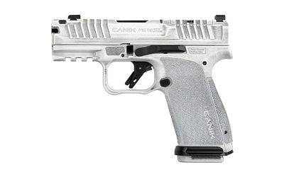 CANIK, METE MC9 Prime, Semi-automatic, Striker Fired, Compact, 9MM, 3.64" Barrel, Compensated Slide and Barrel with Blast Chamber, Night Sights, Optics Ready, Arctic Distressed White Finish, 17 Rounds, 2 Magazines