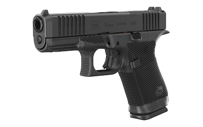 GLOCK, 19 Gen 6, Semi-automatic, Striker Fired, Polymer Frame Pistol, Compact, 9MM, 4.02" Barrel, DLC Finish, Fixed Sights, Optics Ready System, 15 Rounds, 3 Magazines