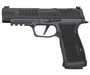 Sig Sauer, P365 AXG Fuse, Striker Fired, Semi-automatic, 9MM, 4.3" Barrel, Nitron Finish, Black and Gray, AXG Modular Grip, Fiber Optic Front and Black Serrated Rear Sights, 3 Magazines, (2)-21 Round, (1)-17 Round