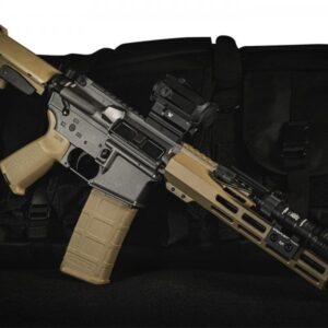 Shark Coast Tactical Tumbleweed Bundle 5.56, 10.50" Threaded Melonite Barrel, Gray/Tan Cerakote Aluminum Receiver w/Pic Rail, Vortex Sprax Red Dot, StreamLight ProTac Rail